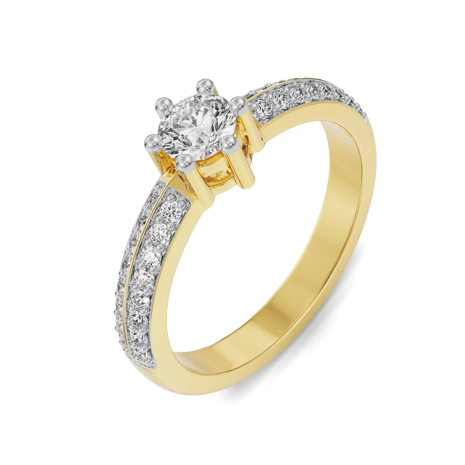 Blakely Solitaire Diamond Band Top View