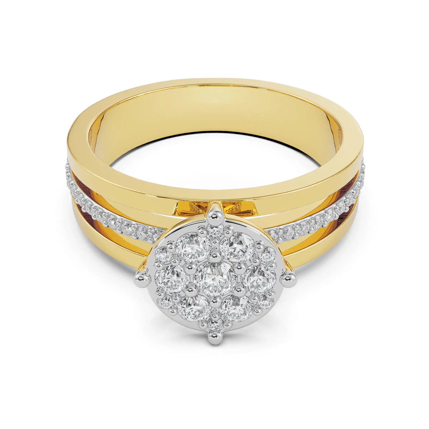 Zuri Cluster Lab Grown Diamond Ring 9KT