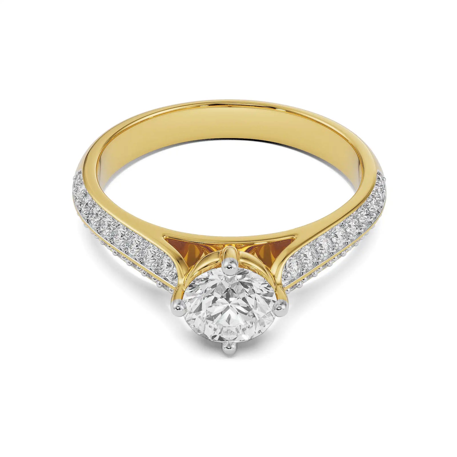 Milani Timeless Solitaire Ring Front View in 9KT