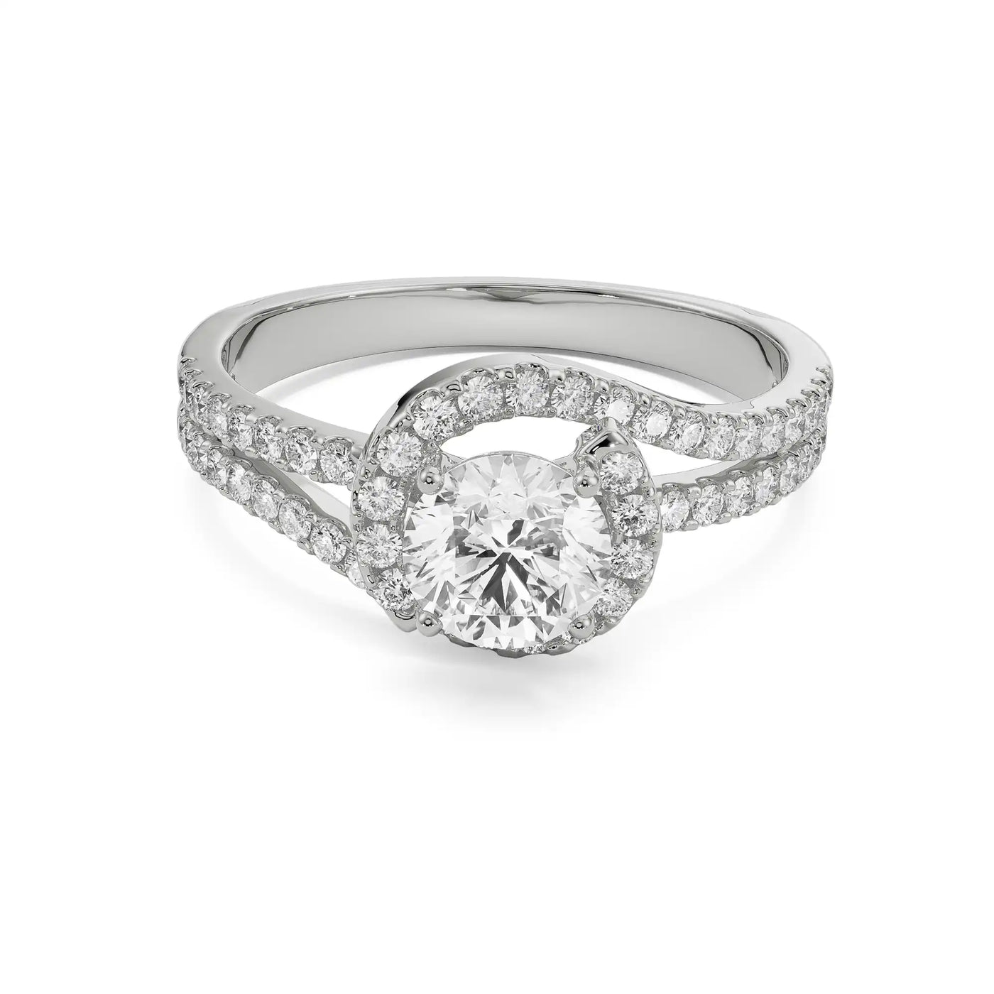 Twisted Lab Diamond Engagement Ring 9KT