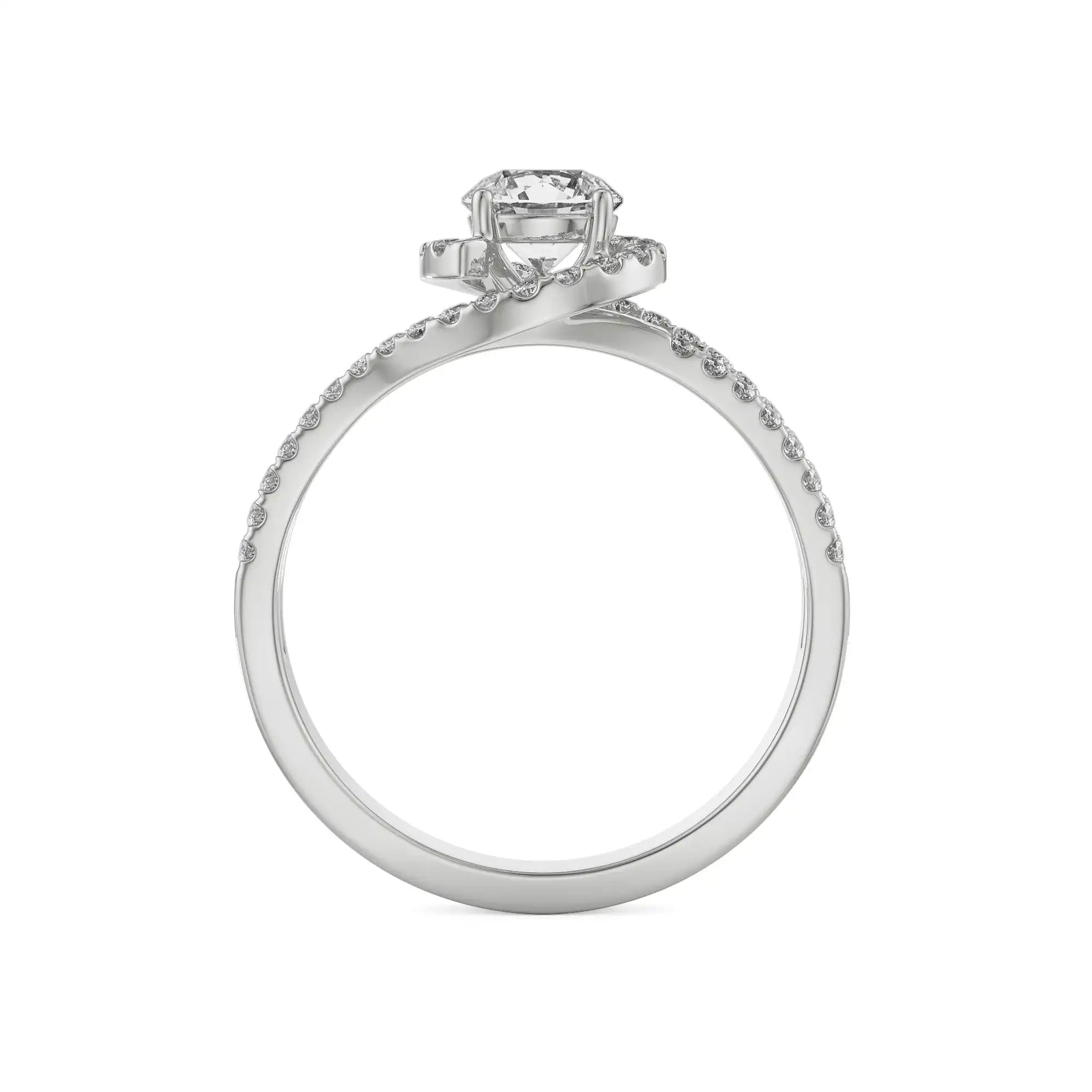 Twisted Engagement Ring Side View