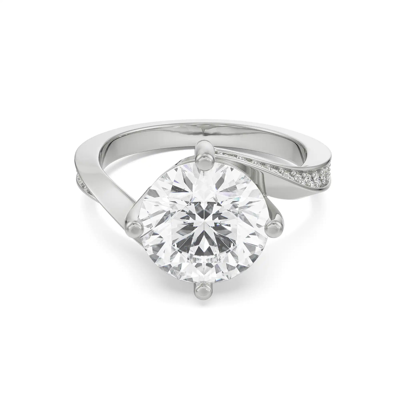 2 CT Twirl Solitaire Diamond Ring_in-stock