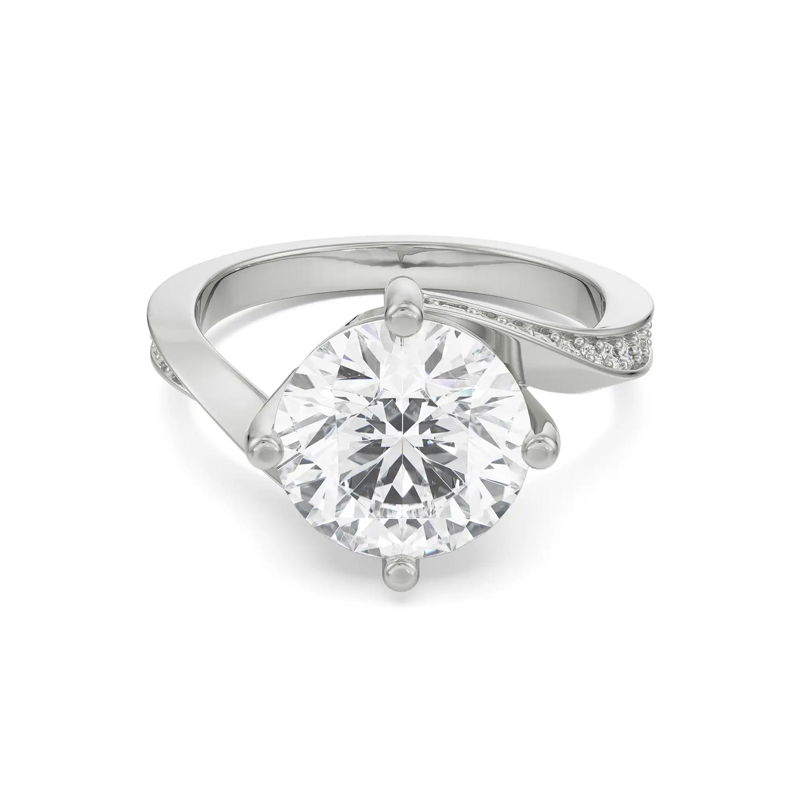 2 CT Twirl Solitaire Diamond Ring_in-stock