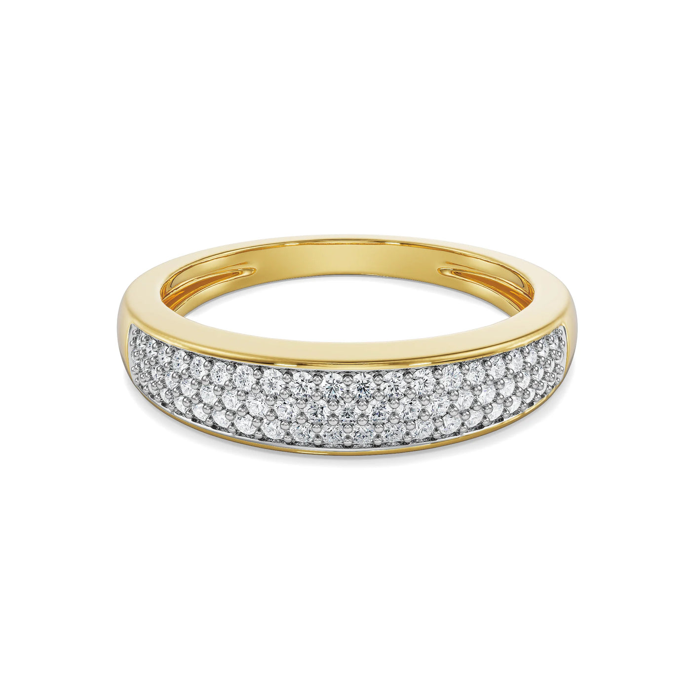 Clustered Pave Lab Grown Diamond Band