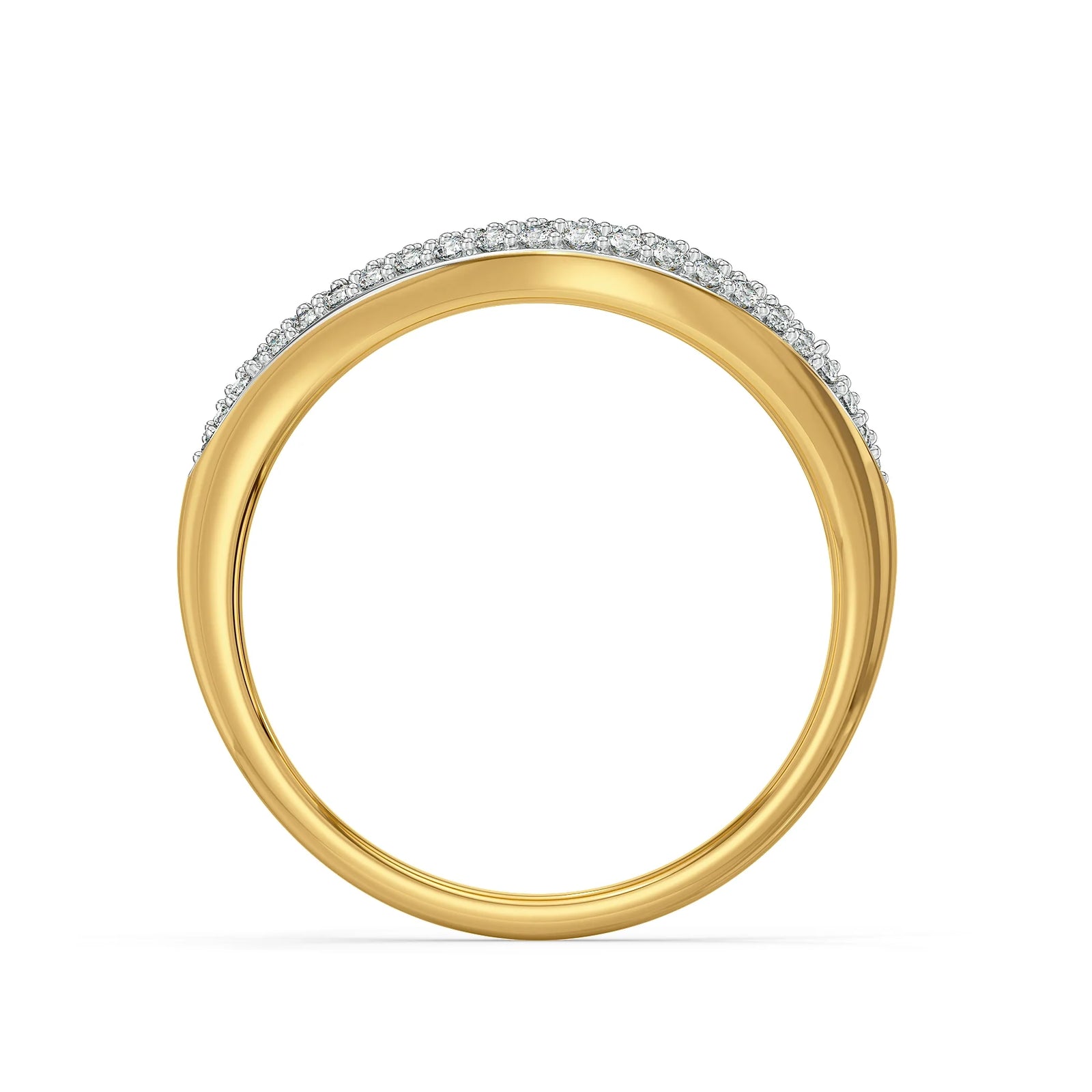Shezia Lab Grown Diamond Band - back view