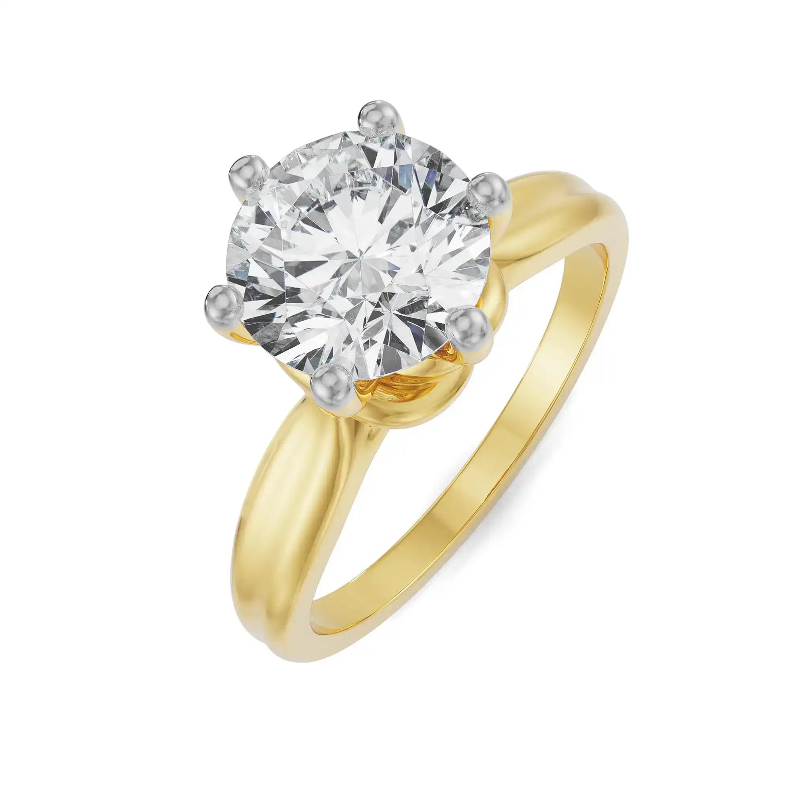 1 CT Knot Solitaire Diamond Ring Top View