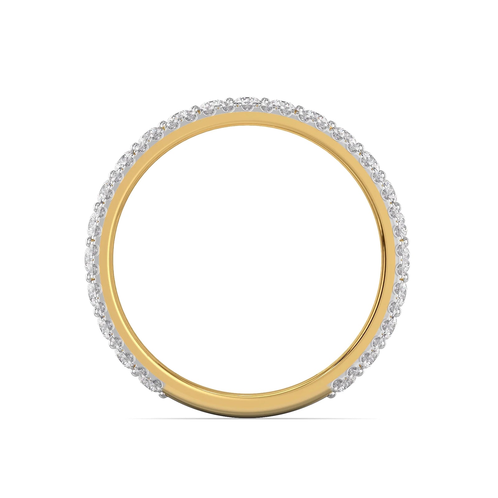 Triple Row Lab Grown Diamond Band - back view