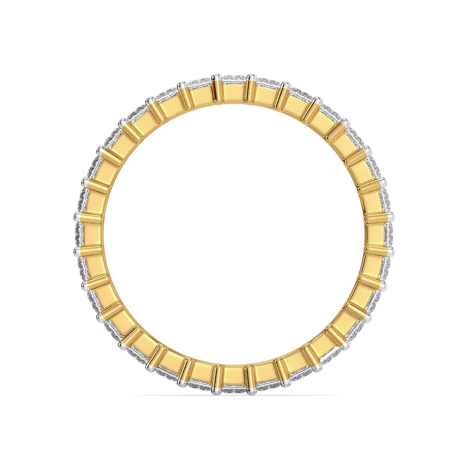 Princess Cut Eternity Lab Grown Diamond Band - back view