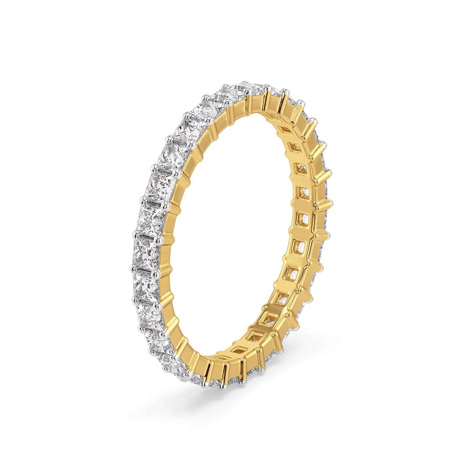 Princess Cut Eternity Lab Grown Diamond Band- side view