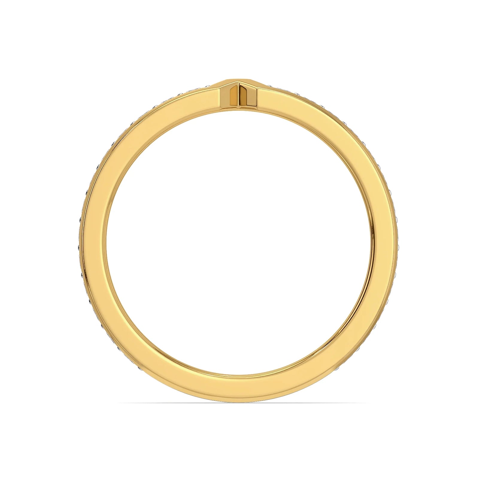 Princess Cut Sleek Lab Grown Diamond Band - back view