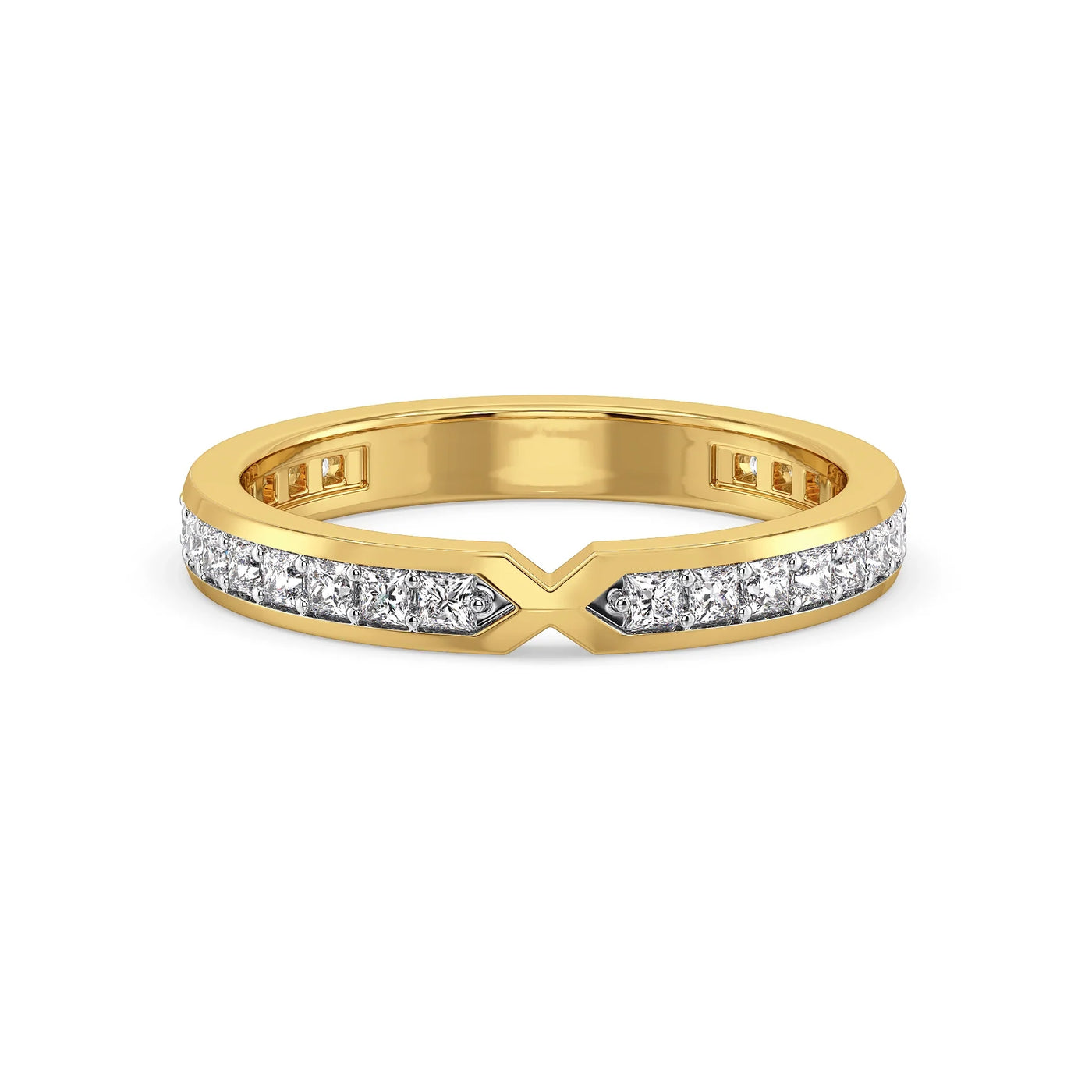 Princess Cut Sleek Lab Grown Diamond Band