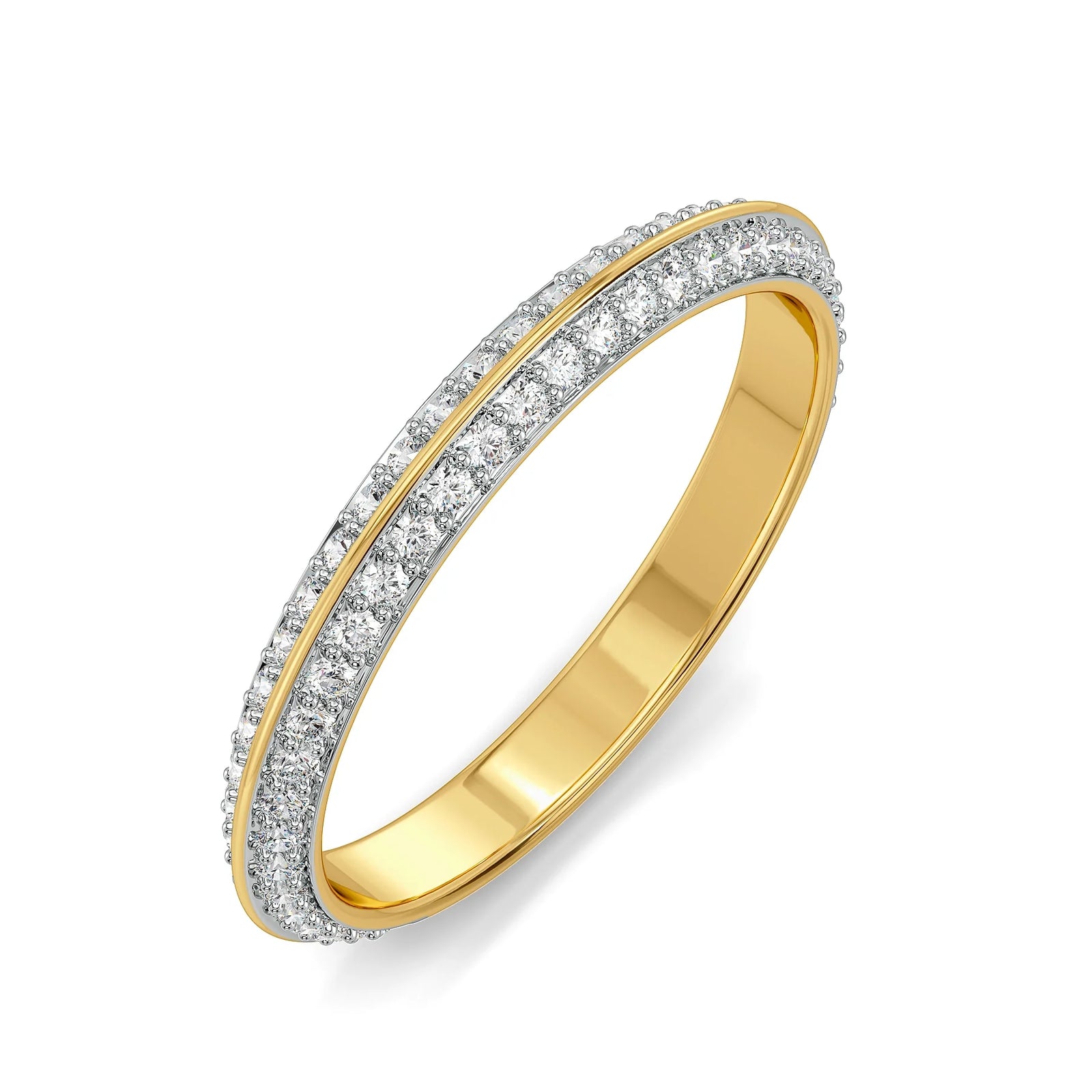 Fiza Lab Grown Diamond Band - top view 