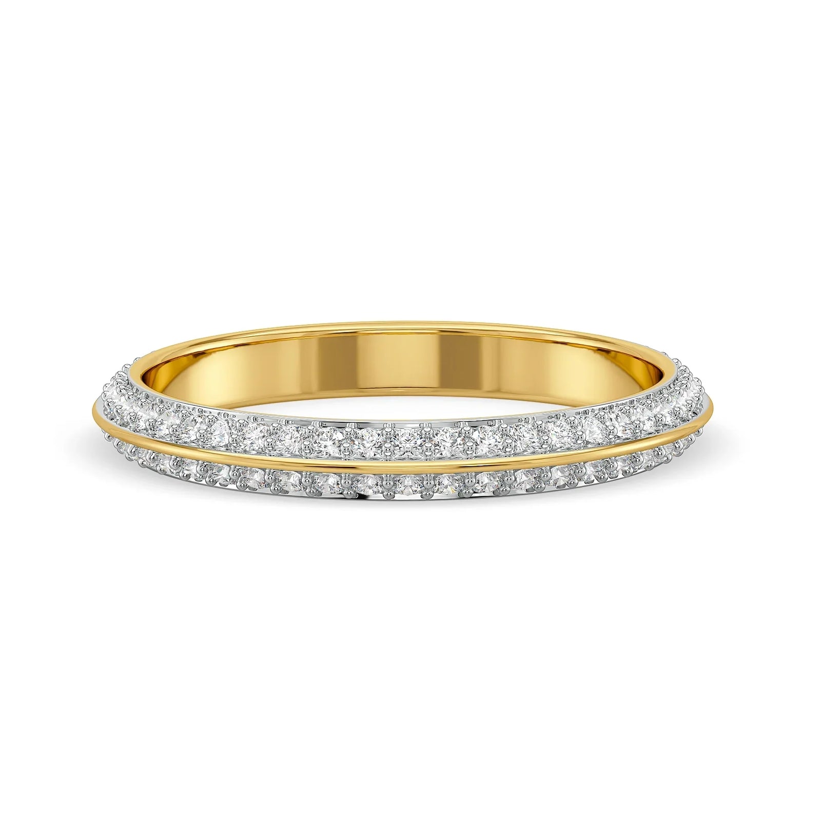 Fiza Lab Grown Diamond Band - front view in 9KT