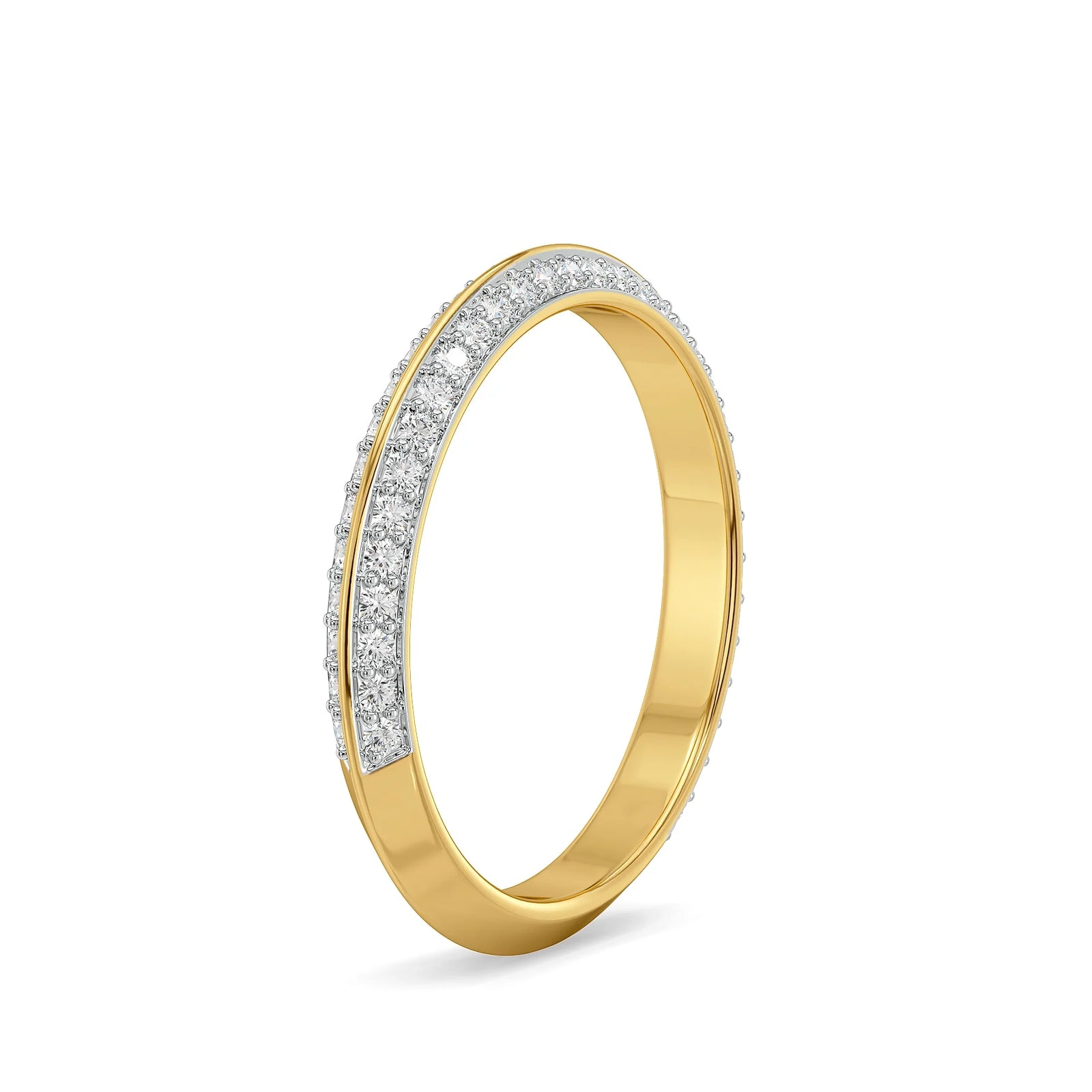 Fiza Lab Grown Diamond Band - side view