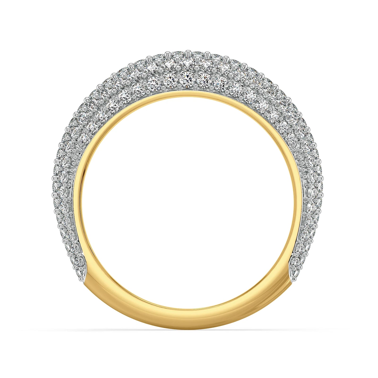 Clustered Ivana Lab Grown Diamond Band - back view