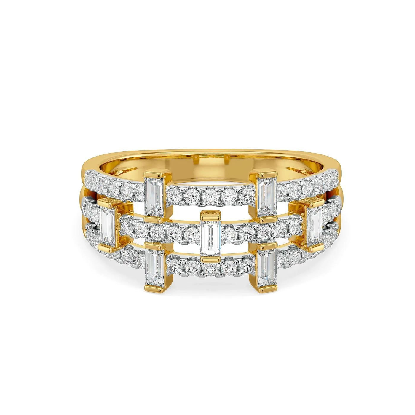 Starlit Baguette Lab Grown Diamond Ring 9KT