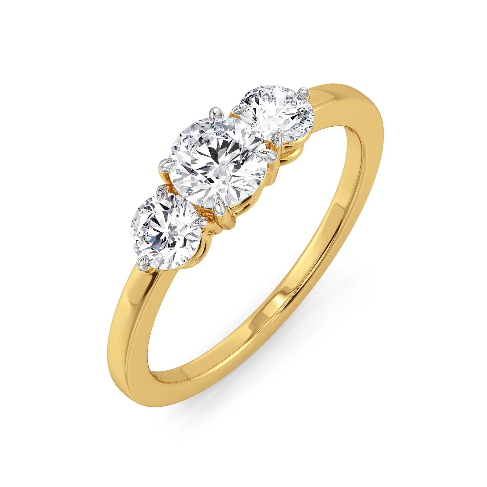 Eterna Trio Lab Grown Diamond Ring - top view