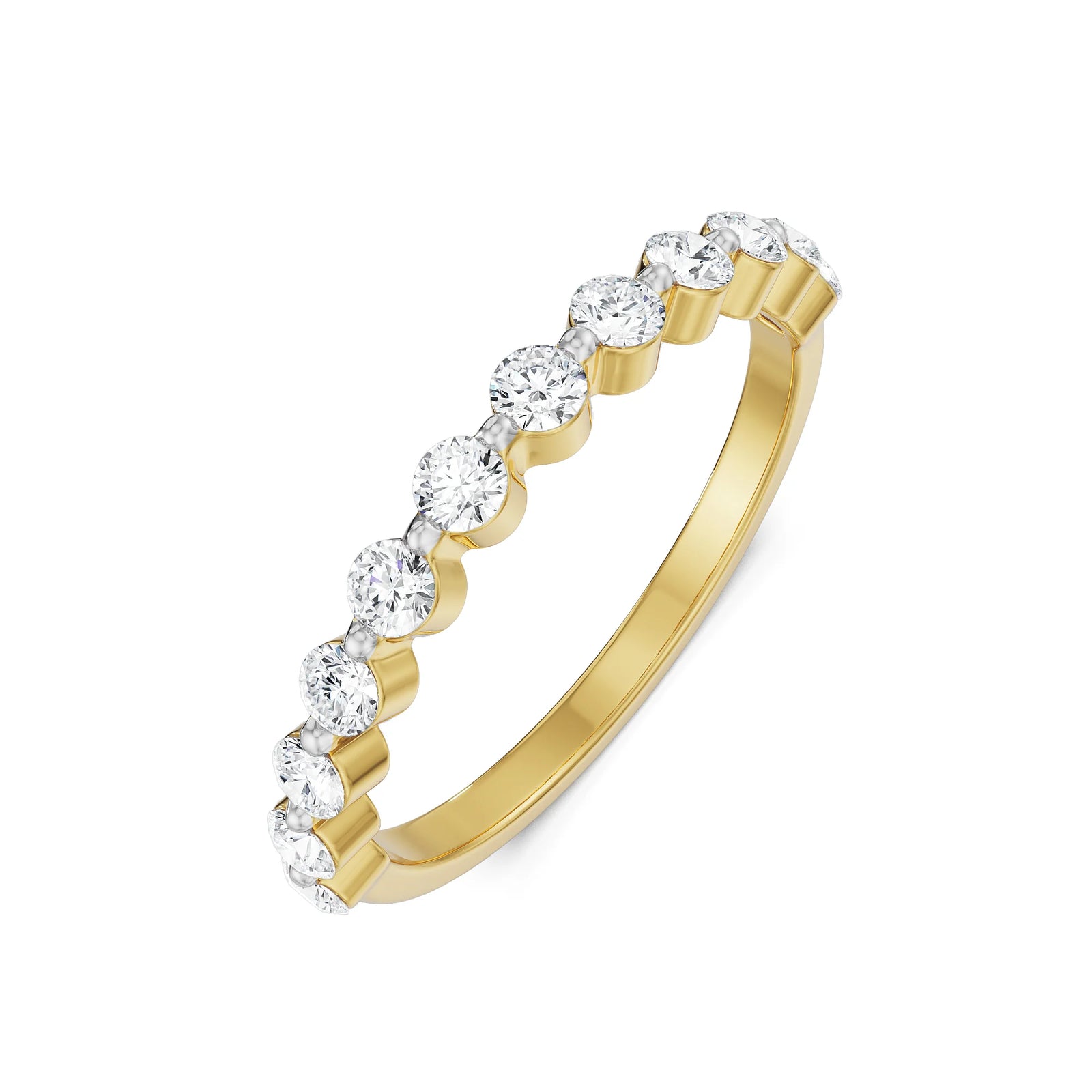 Round Half Eternity Band Left view