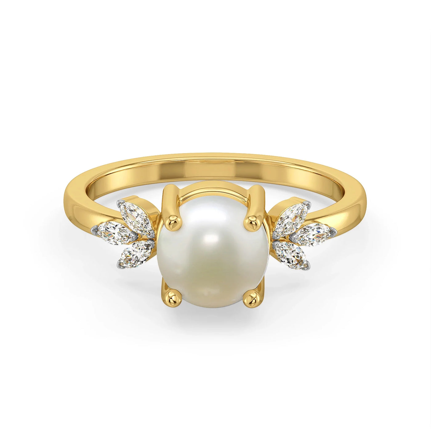 Celeste Lab Grown Diamond Pearl Ring