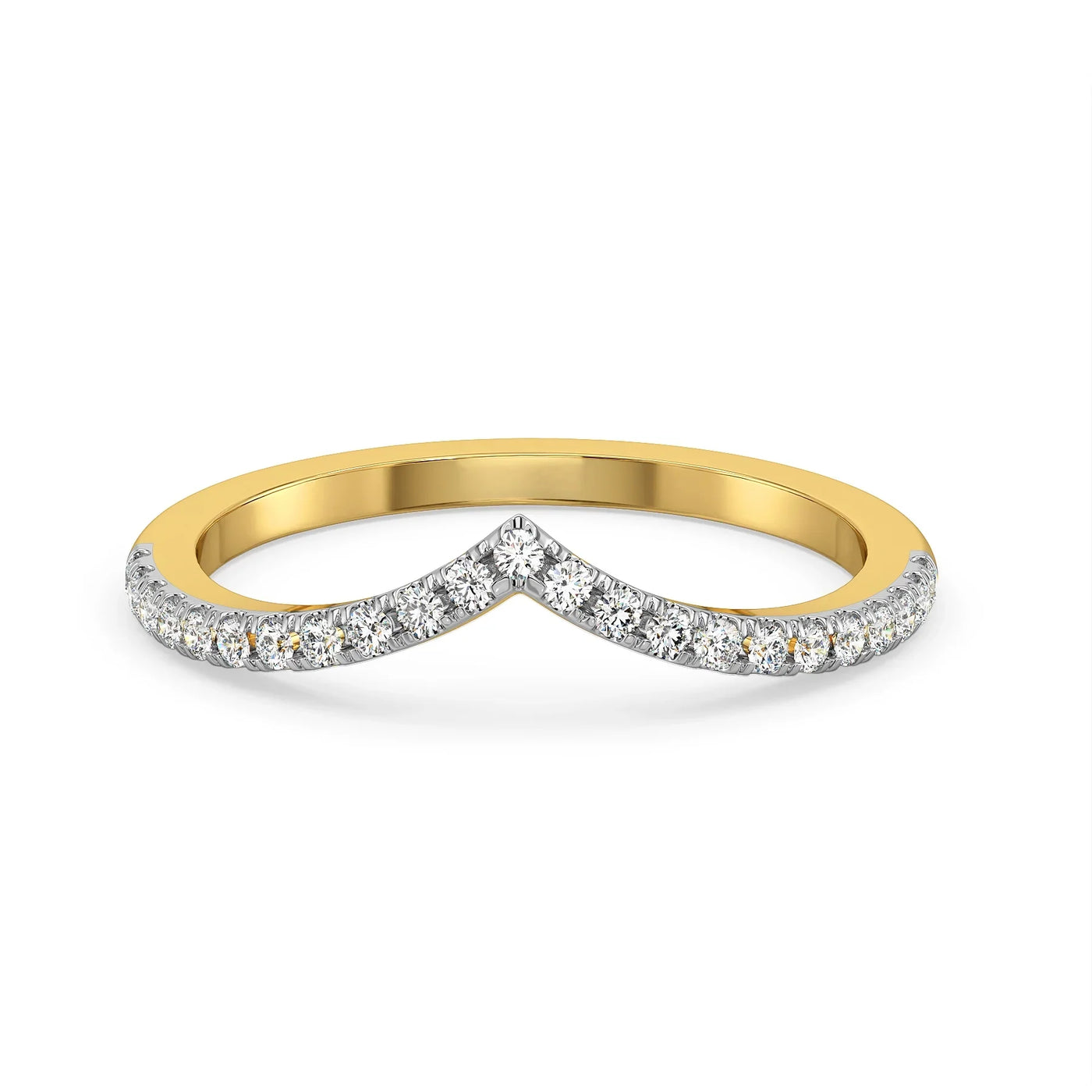 Chevron Lab Grown Diamond Band 9KT