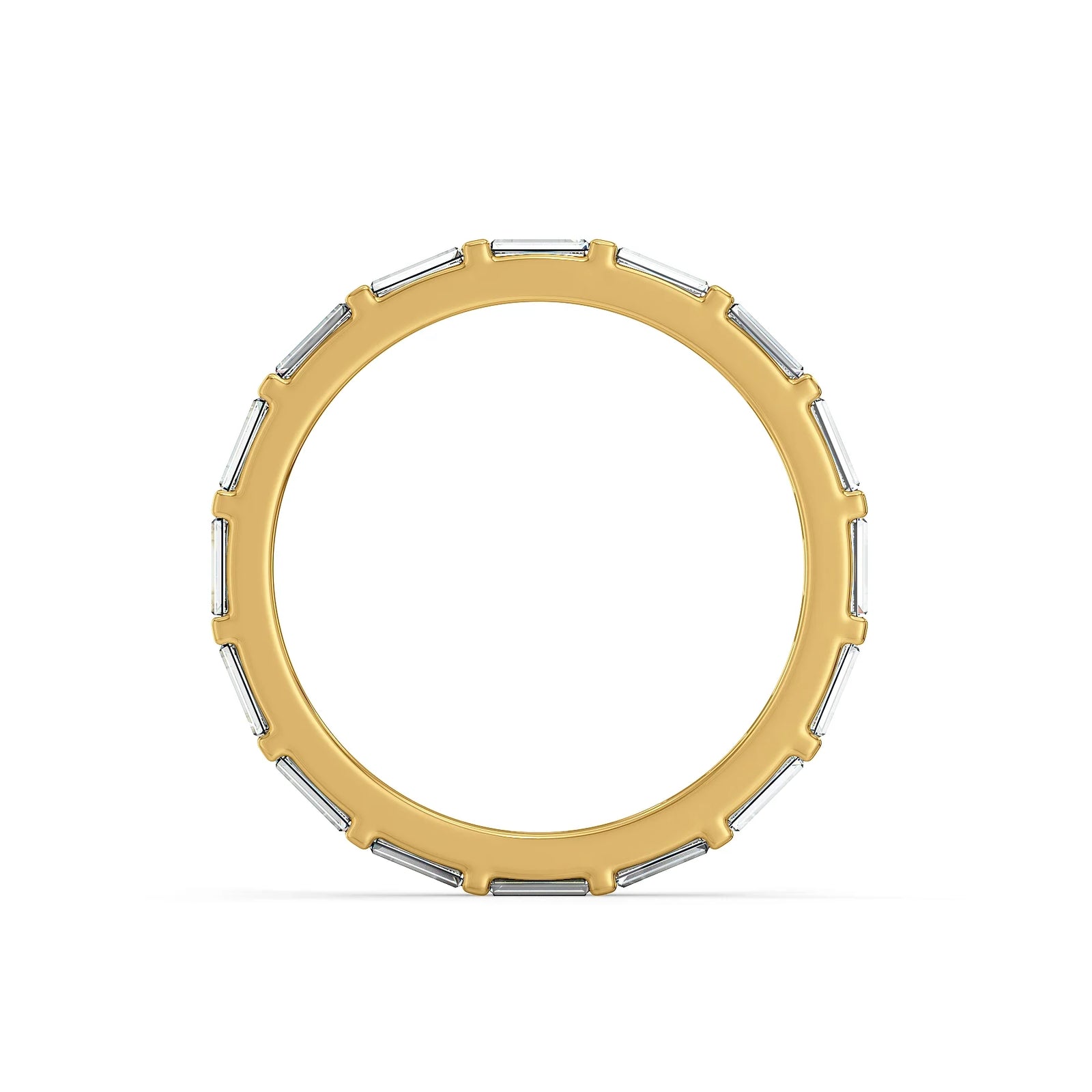 Regal Baguette Eternity Lab Diamond Ring - back view