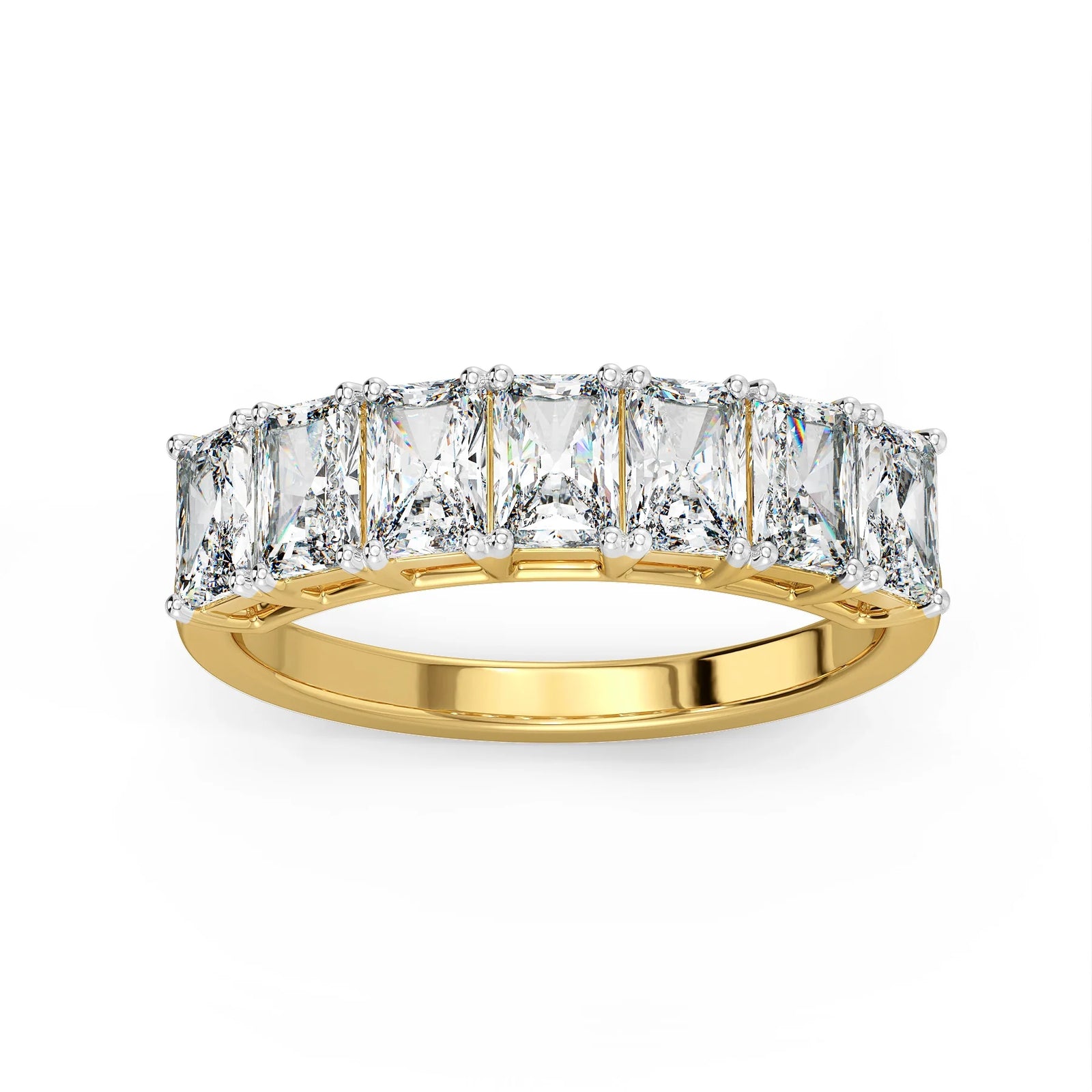 Grandeur Radiant Lab Diamond Ring - perspective view