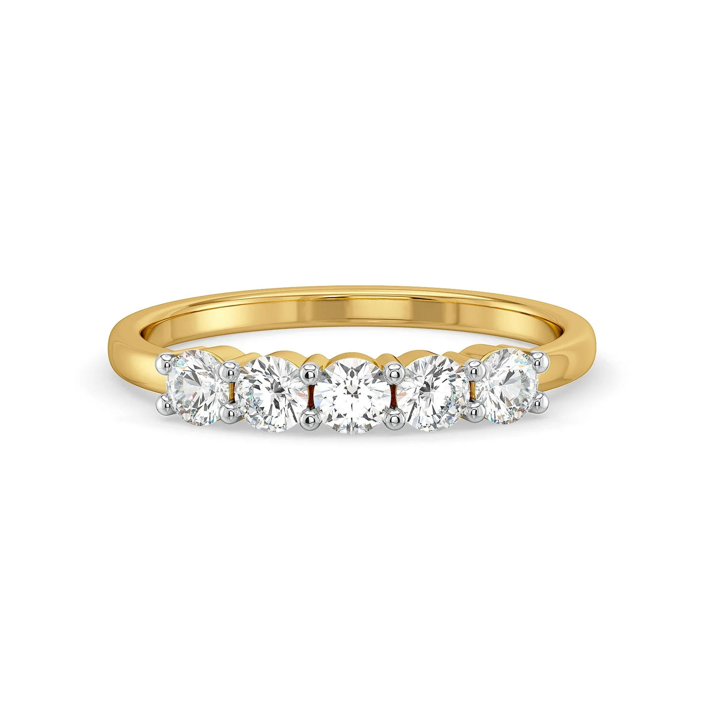 Golden Glow Quintet Lab Diamond Ring 9KT
