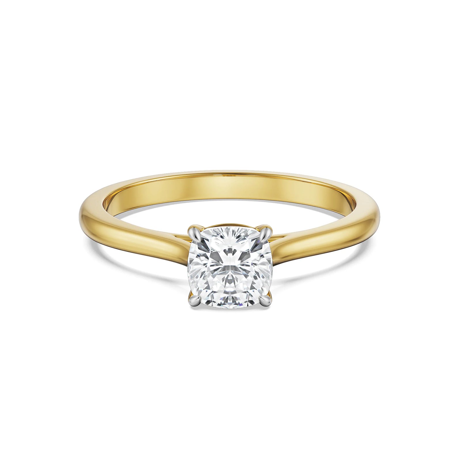 0.5 CT Cushion Solitaire Ring Front view