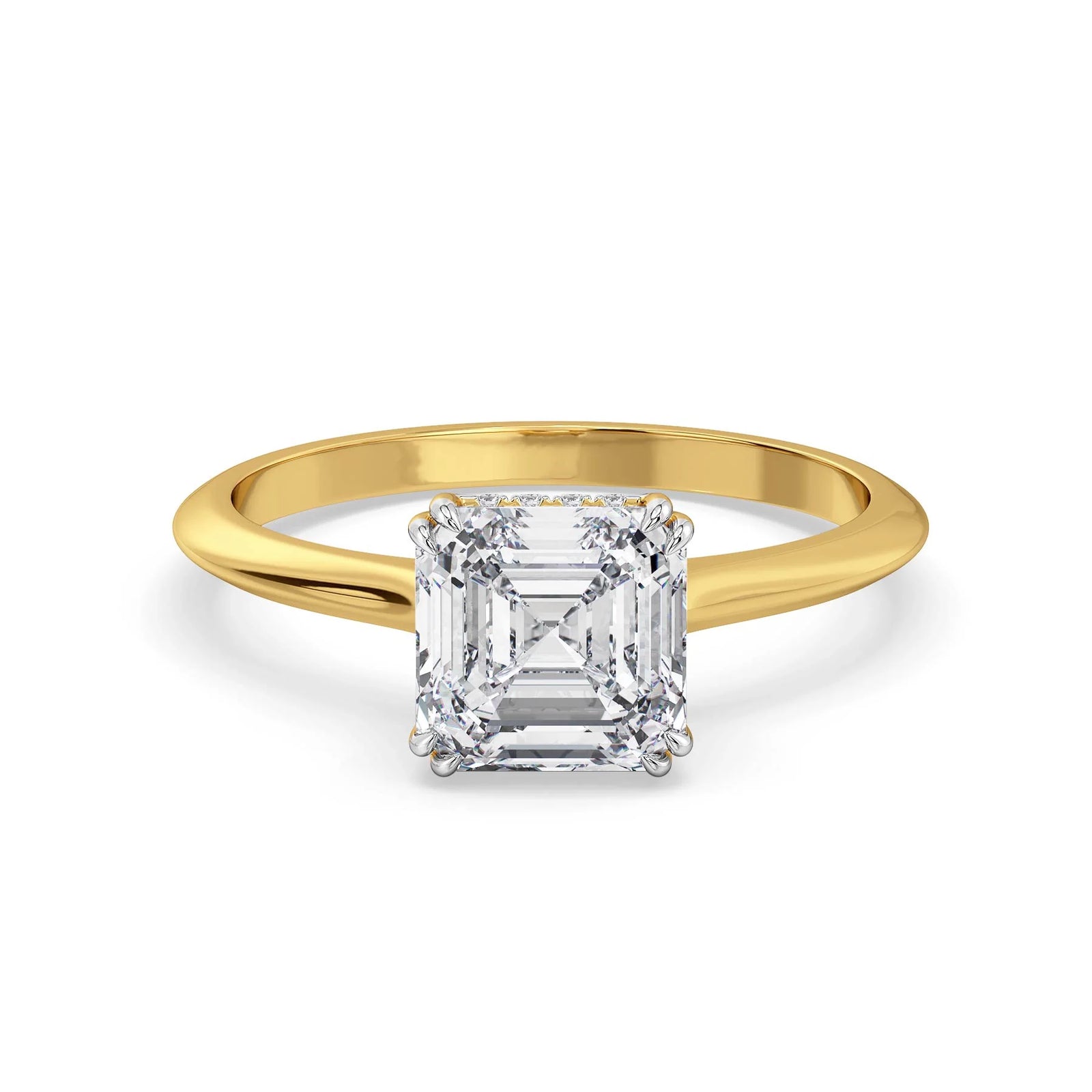 Emerald Square Lab Diamond Ring - front view