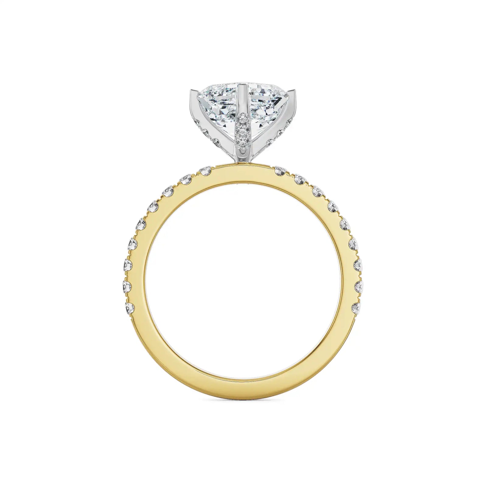 1 CT Asscher Diamond Ring Side View