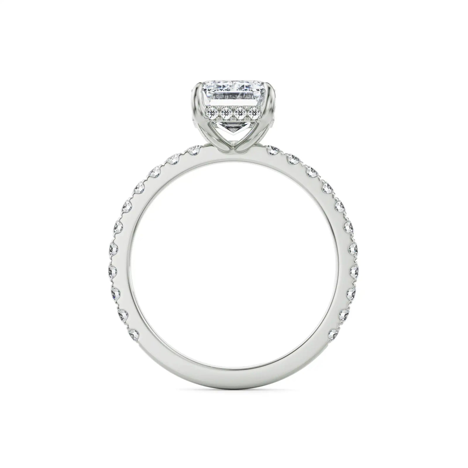 Viesco Round Diamond Ring Side View