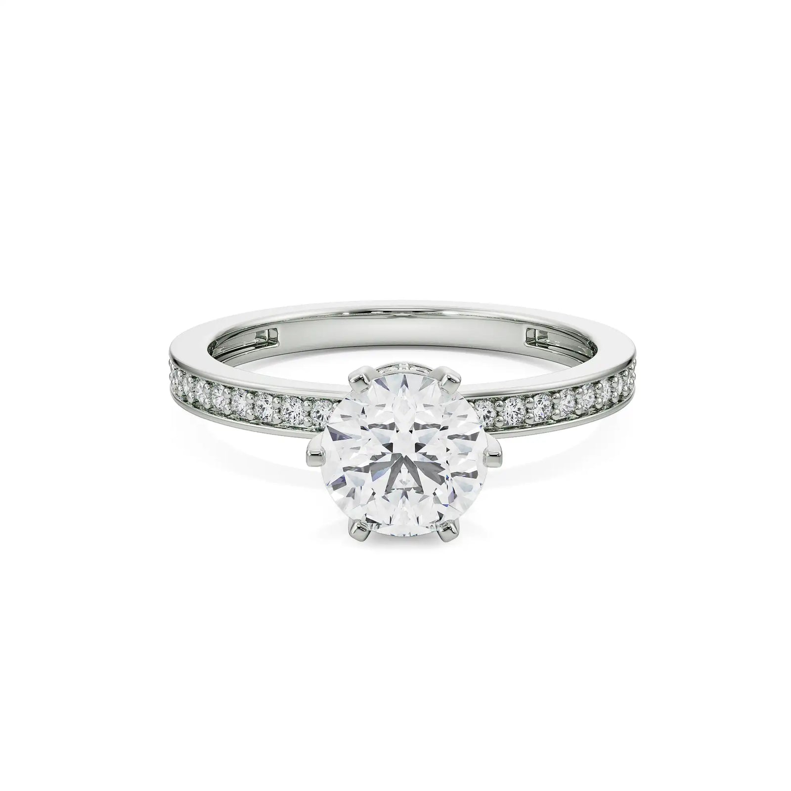 Viesco Round Lab Grown Diamond Ring_in-stock