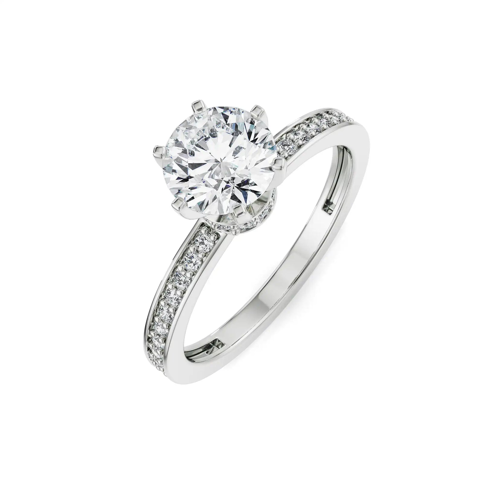 Viesco Round Diamond Ring Top View