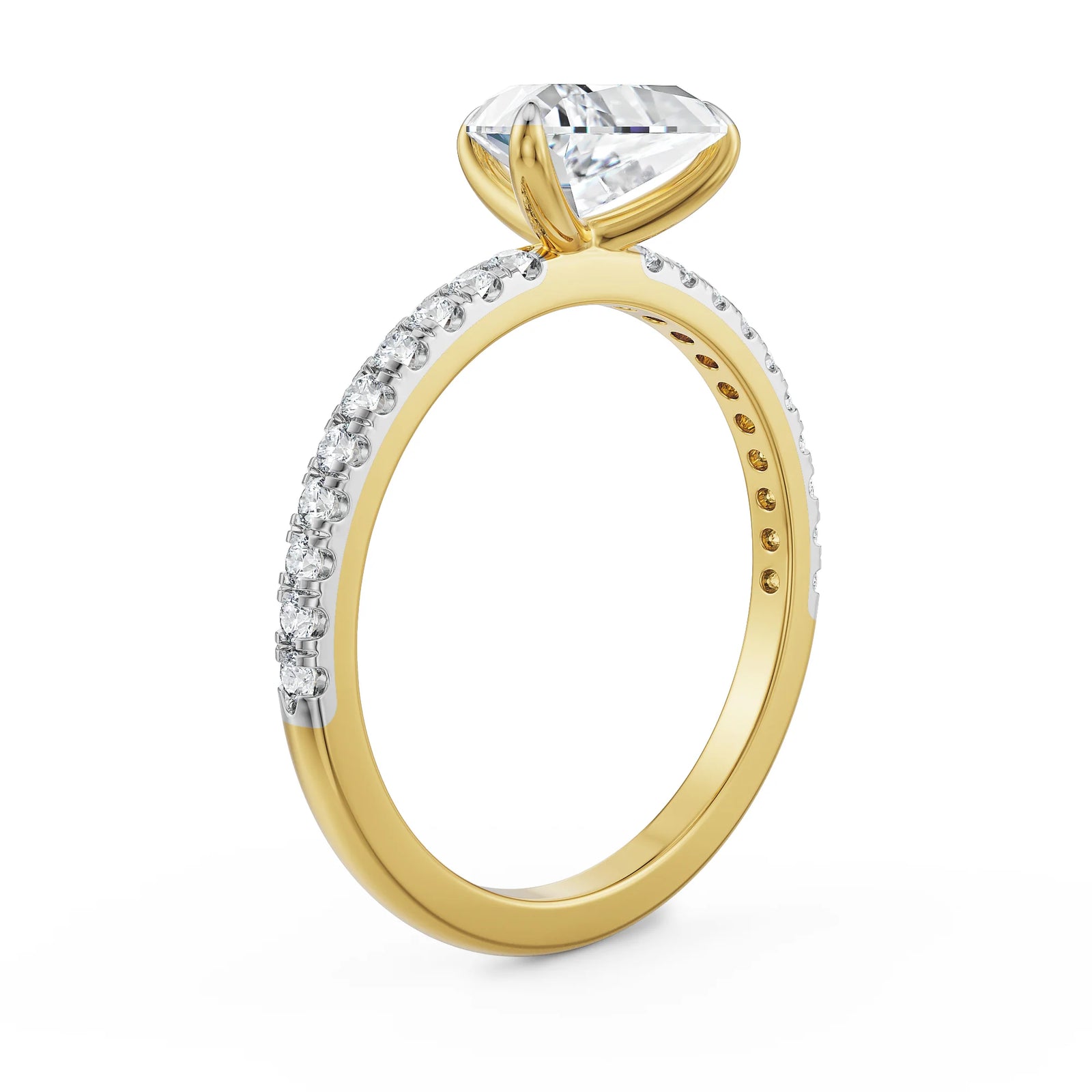 Timeless Triliion Engagement Ring Right View