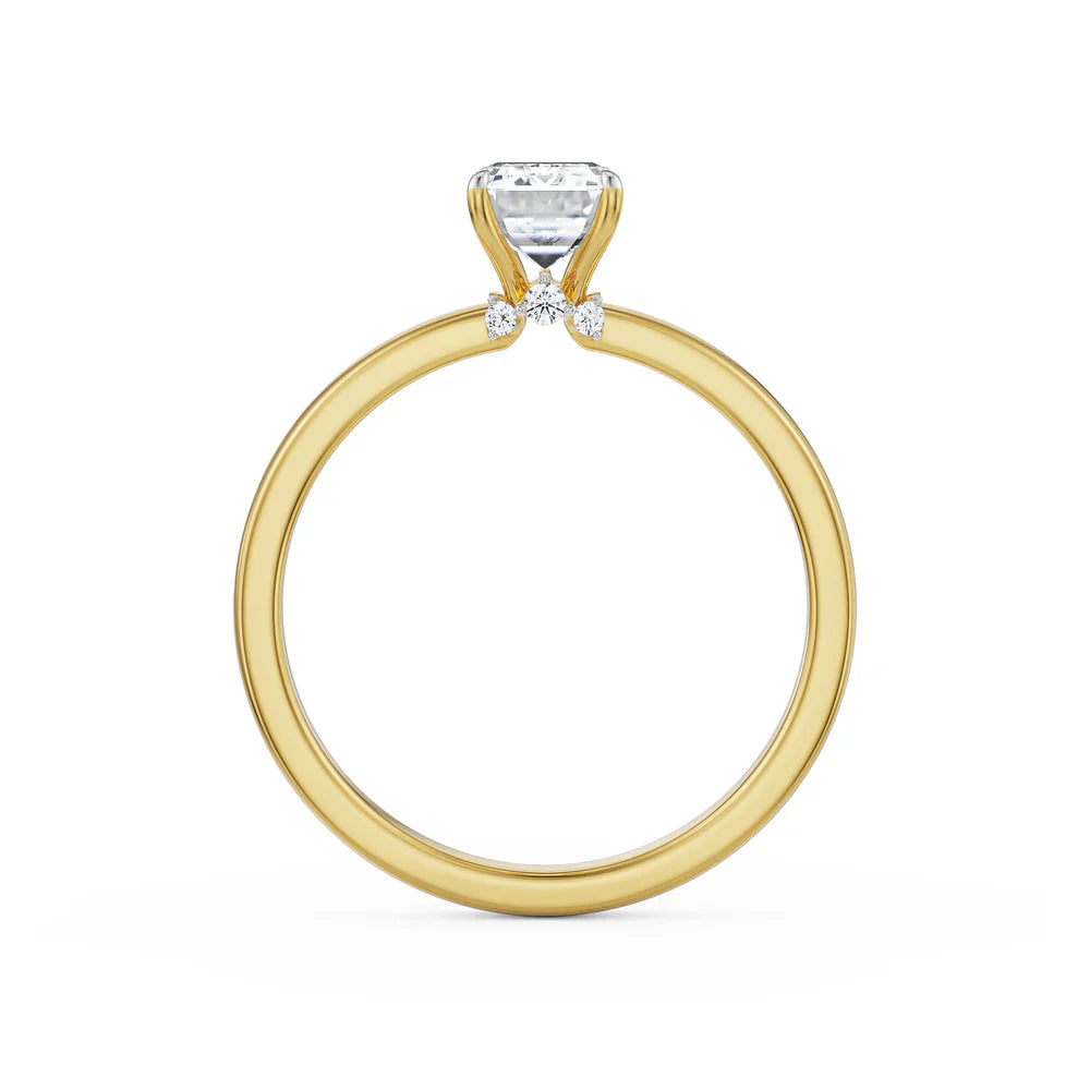 1 CT Emerald Lab Grown Diamond Solitaire Ring 9KT