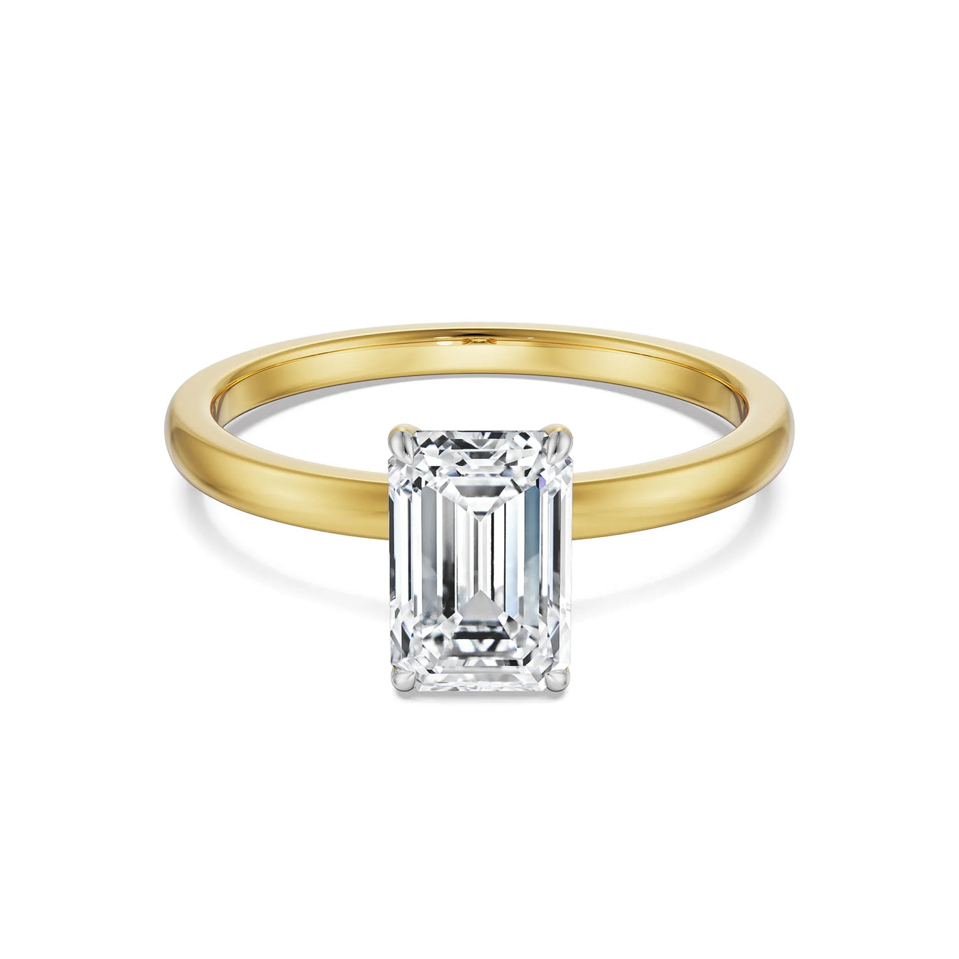 1 CT Emerald Lab Grown Diamond Solitaire Ring 9KT