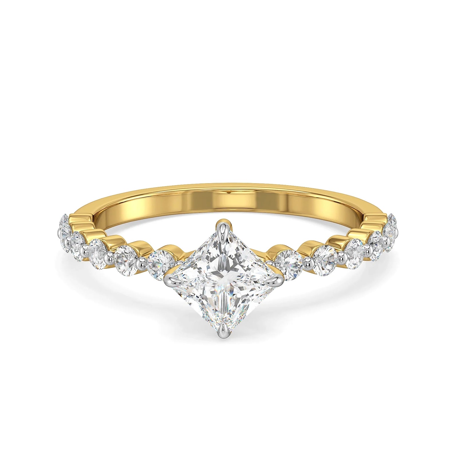 Josie Princess Cut Lab Grown Diamond Ring - Front View