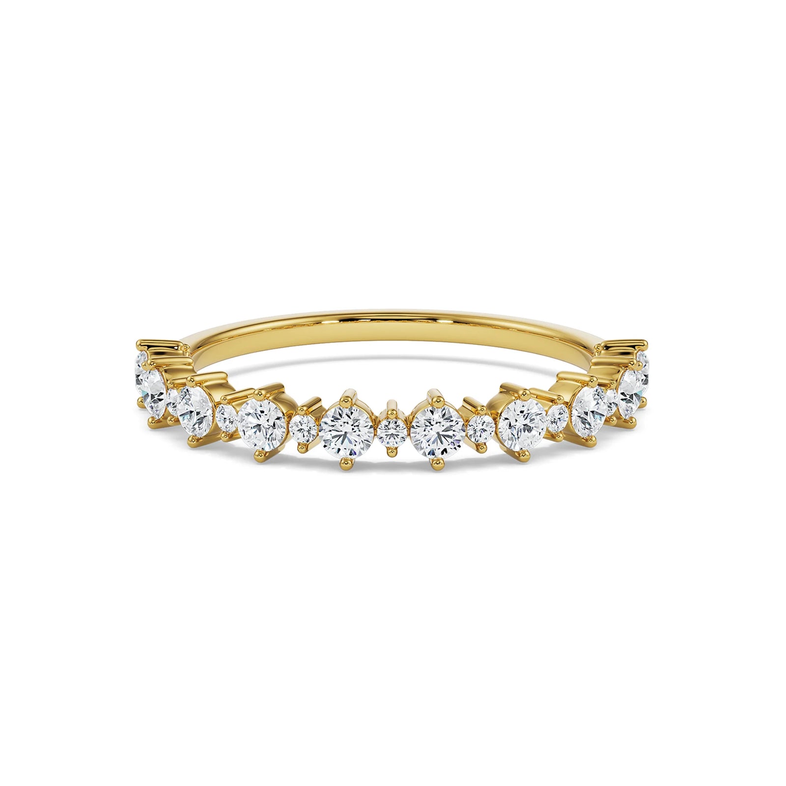 Wavy Diamond Band Front view