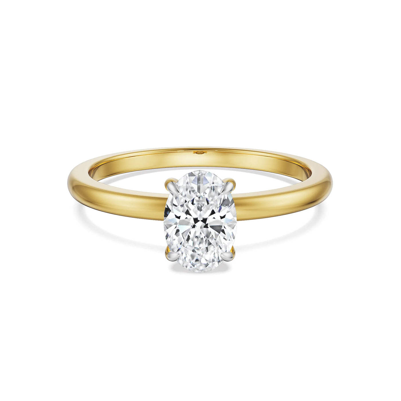 0.5 CT Oval Lab Diamond Engagement Ring