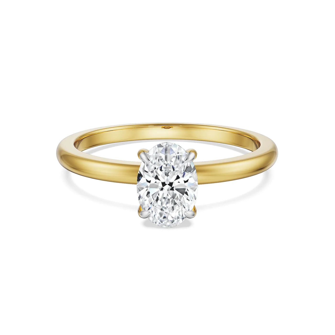 0.5 CT Oval Lab Diamond Engagement Ring 9KT