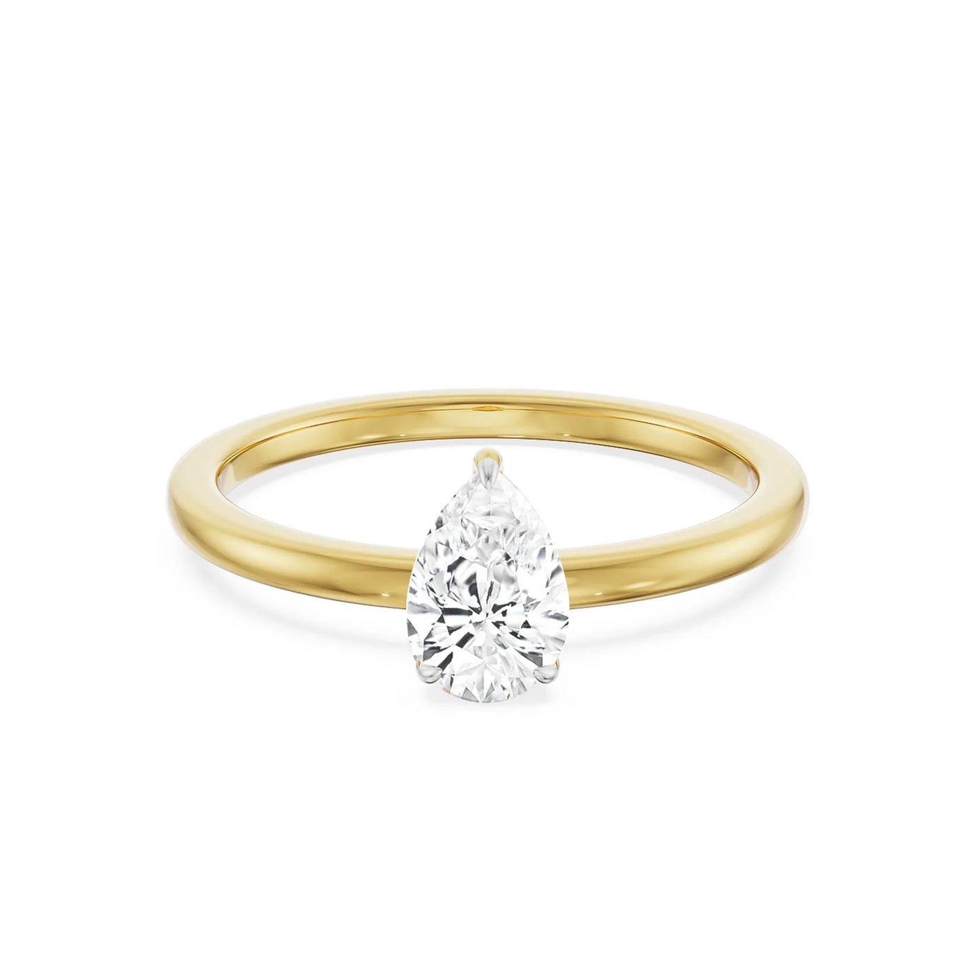 0.5 CT Pear Lab Diamond Engagement Ring 9KT