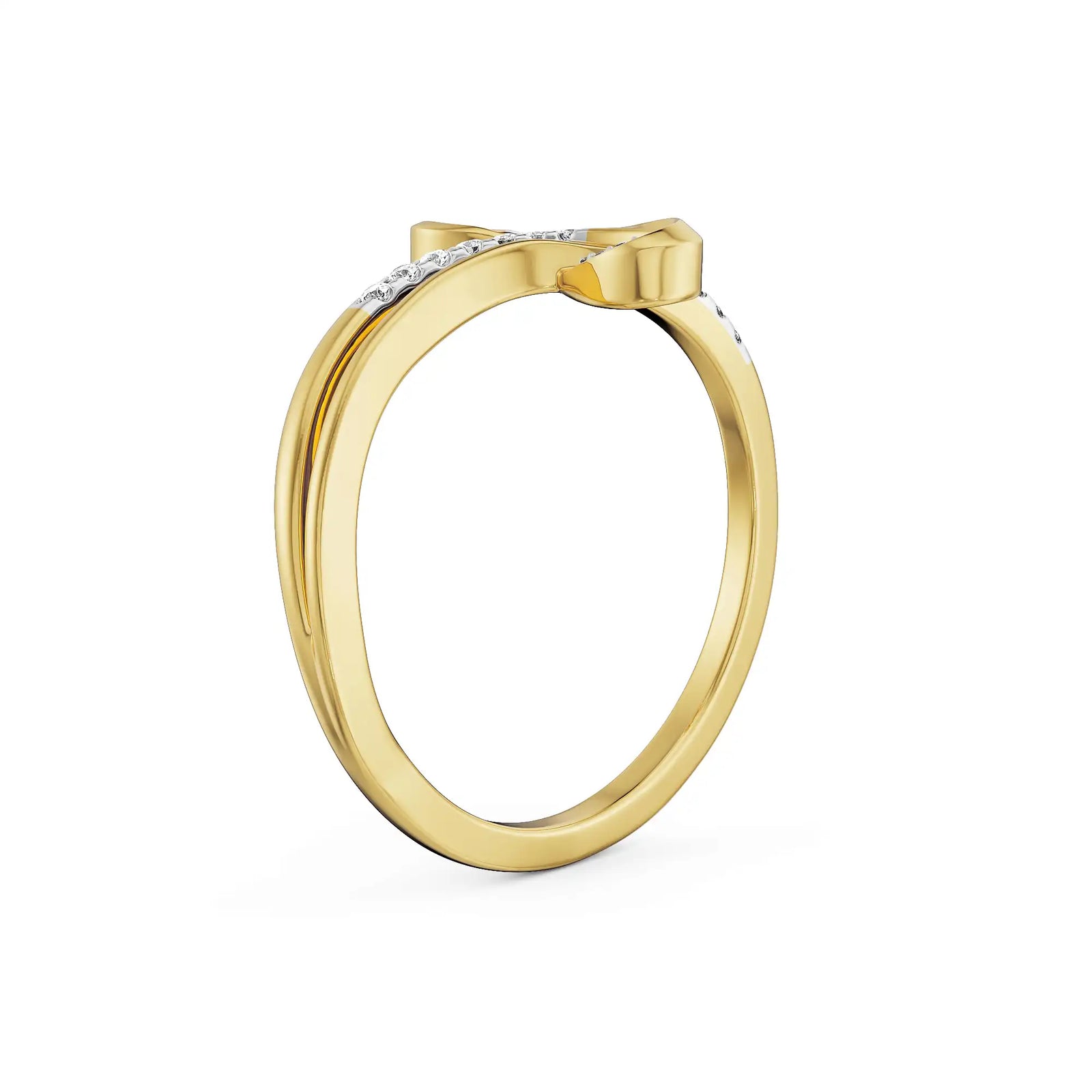 Minimalist Twisted Lab Grown Diamond Band_in-stock