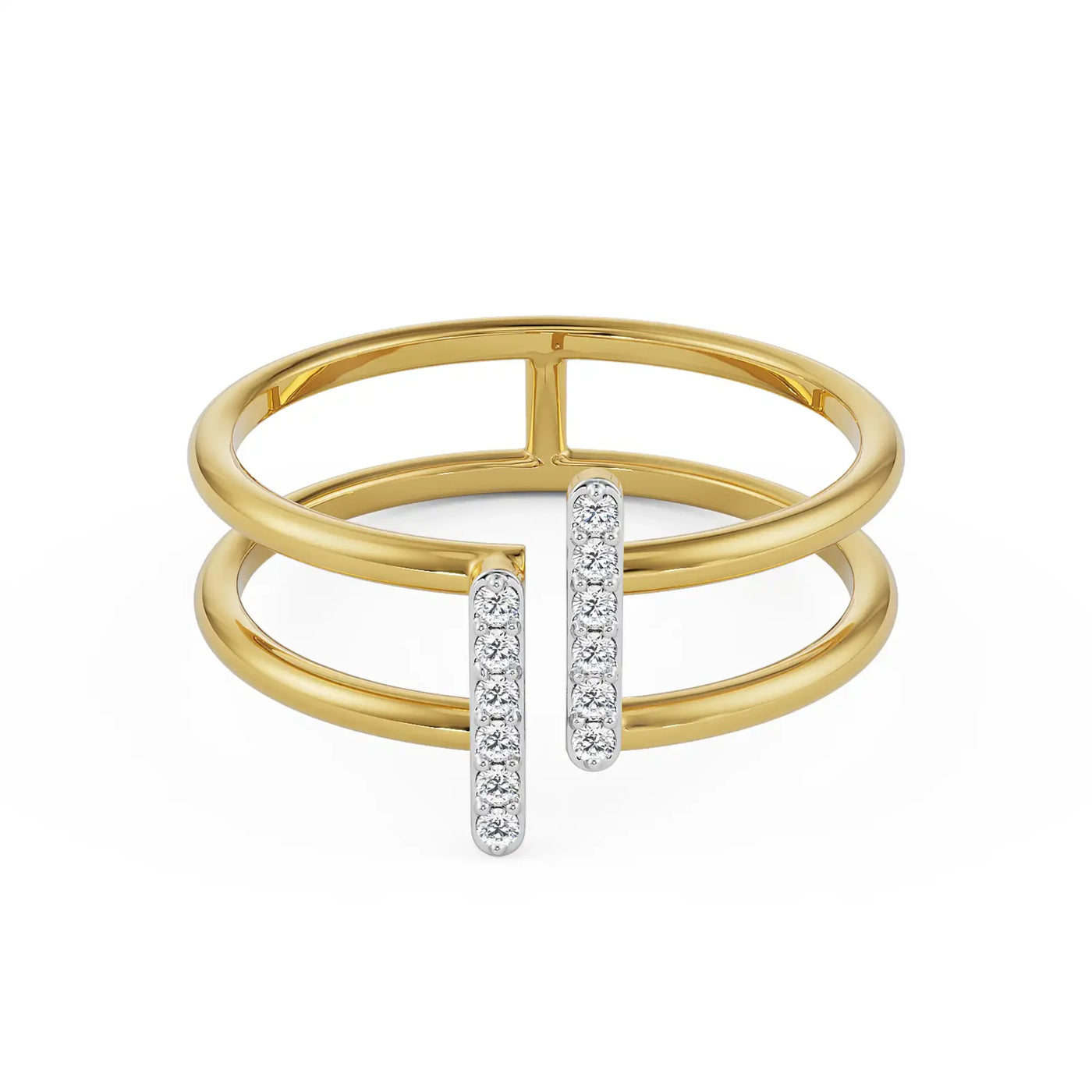 Parallel Open Diamond Ring_in_stock
