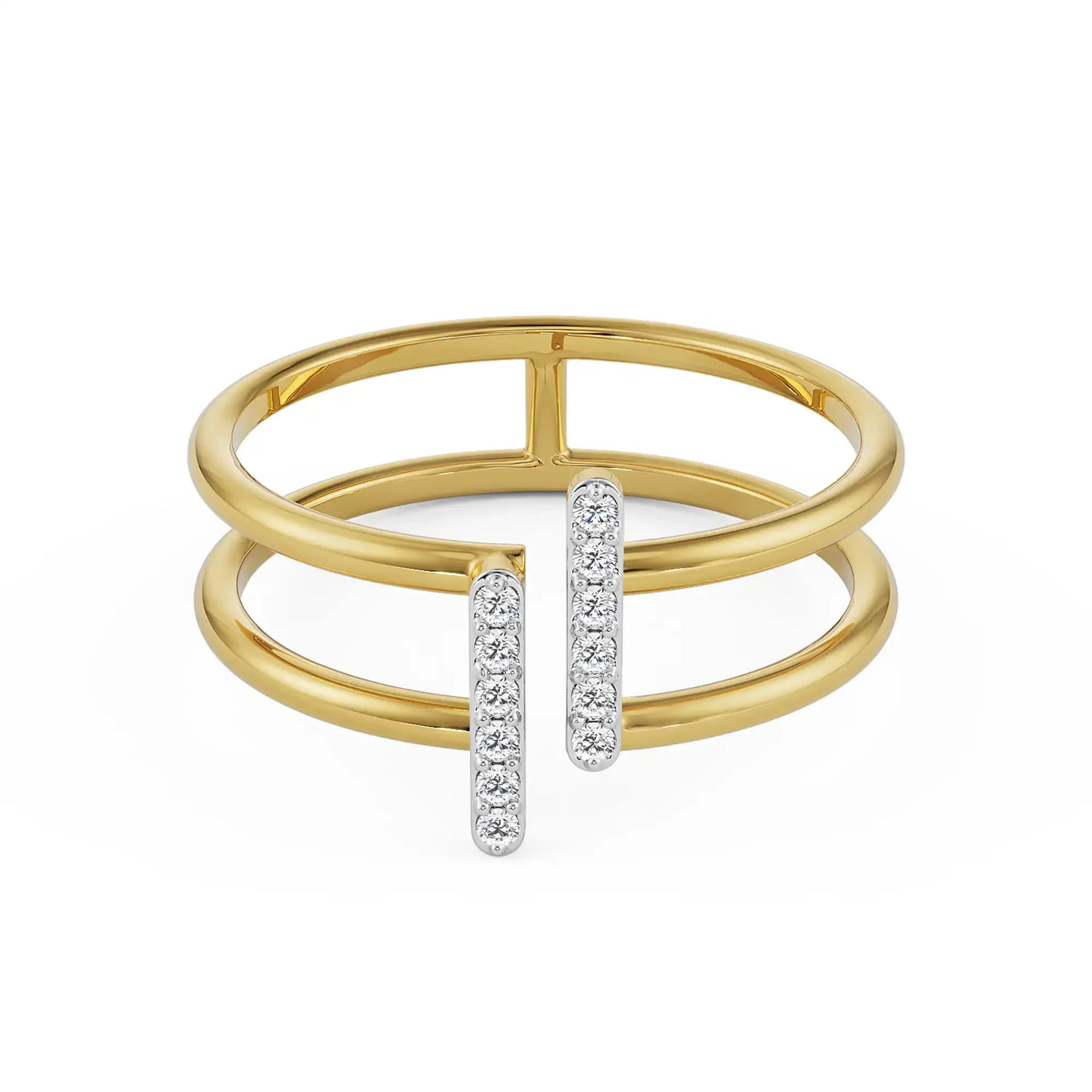 Parallel Open Lab Grown Diamond Ring 9KT