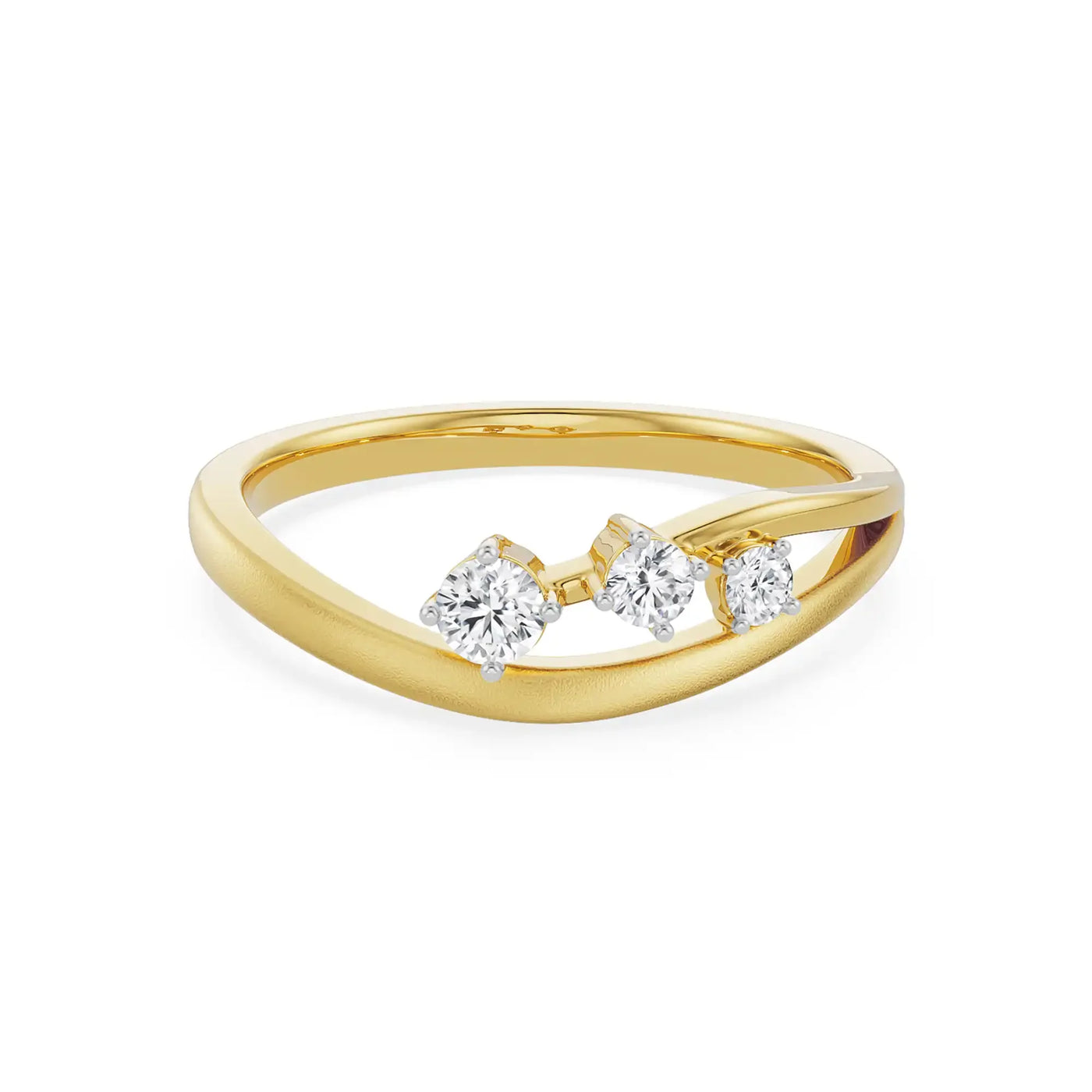 Dainty Trio Lab Grown Diamond Ring