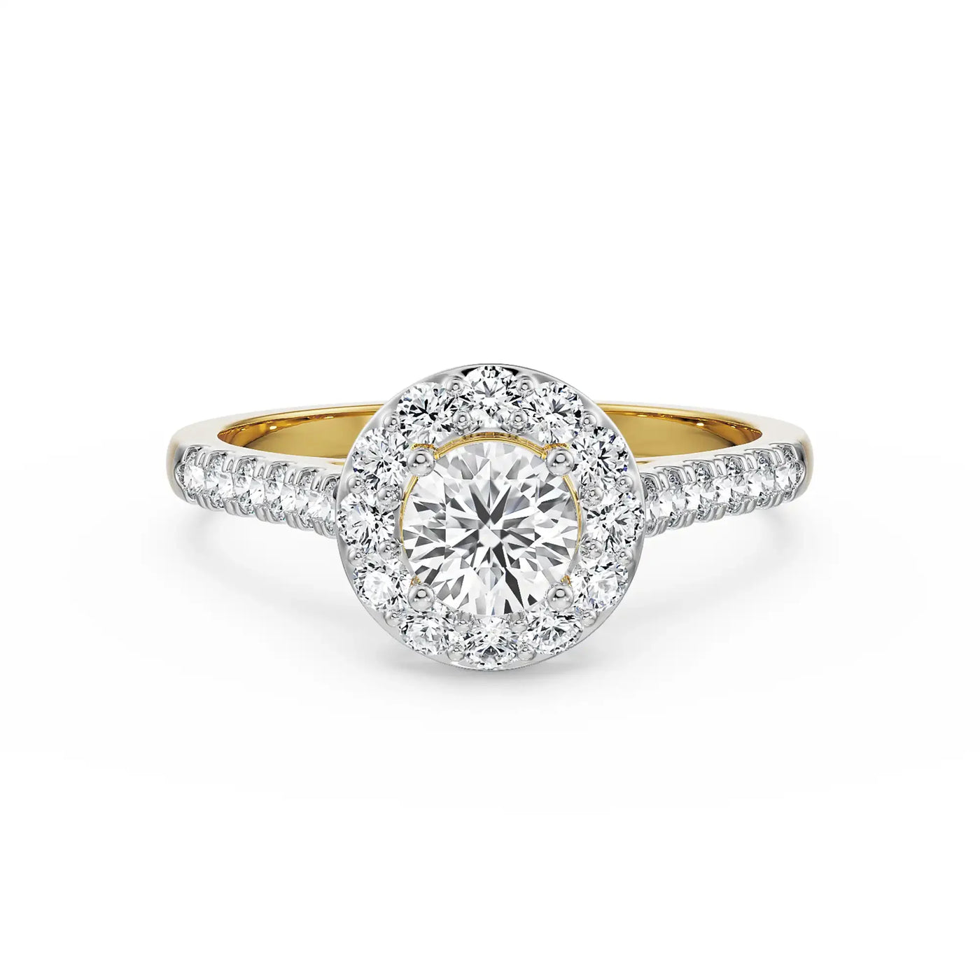 Jessica Round Halo Lab Grown Diamond Ring