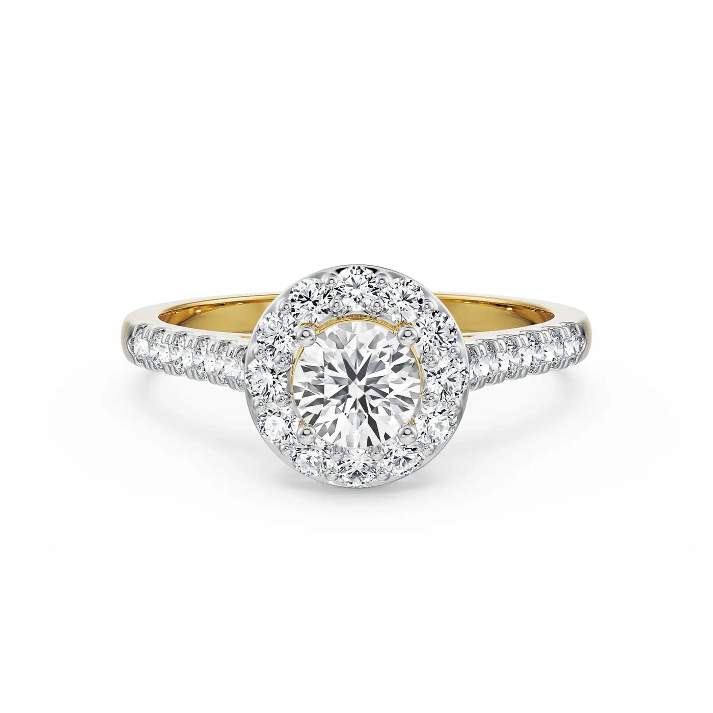 Jessica Round Halo Lab Grown Diamond Ring 9KT