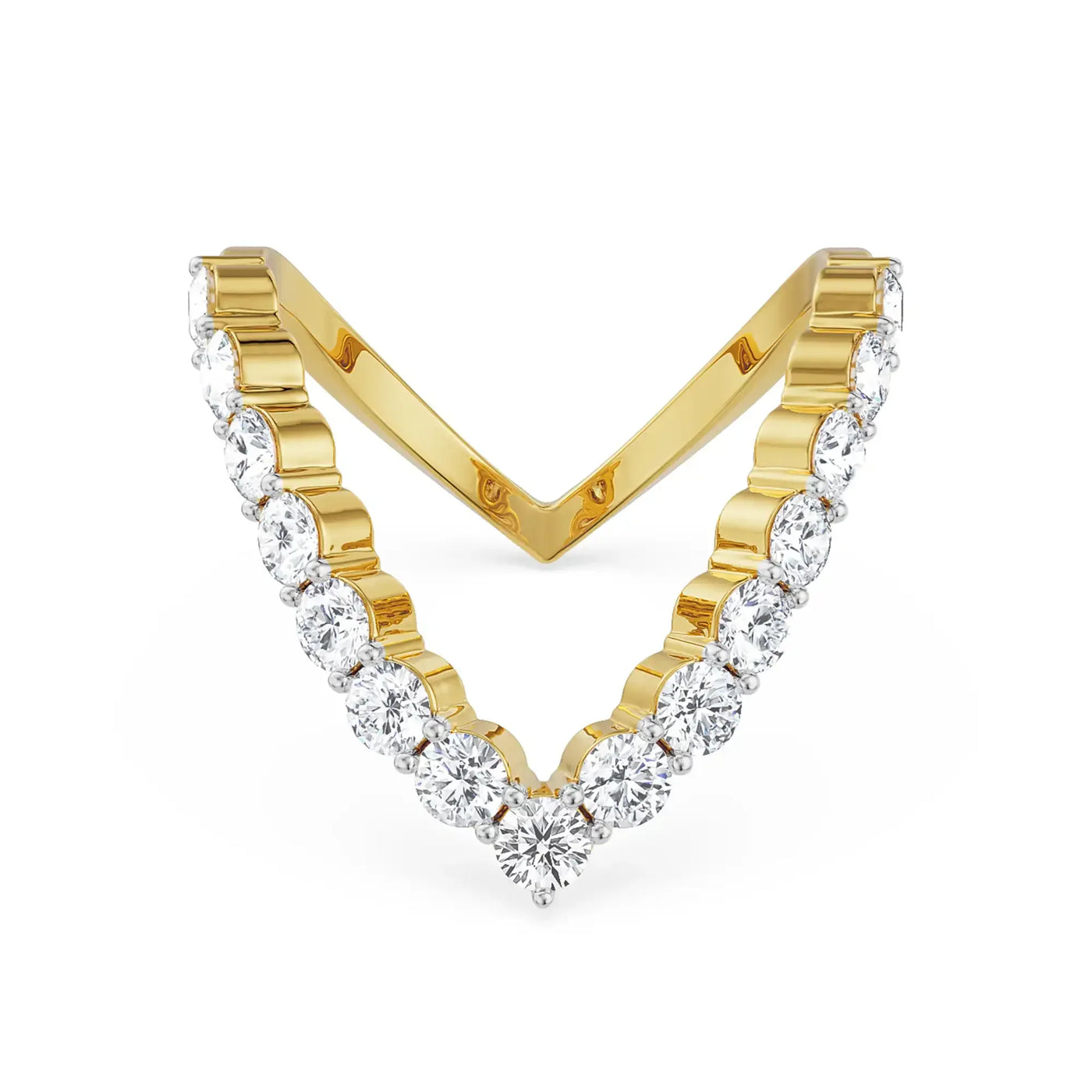 Minimalist V Lab Grown Diamond Band 9KT
