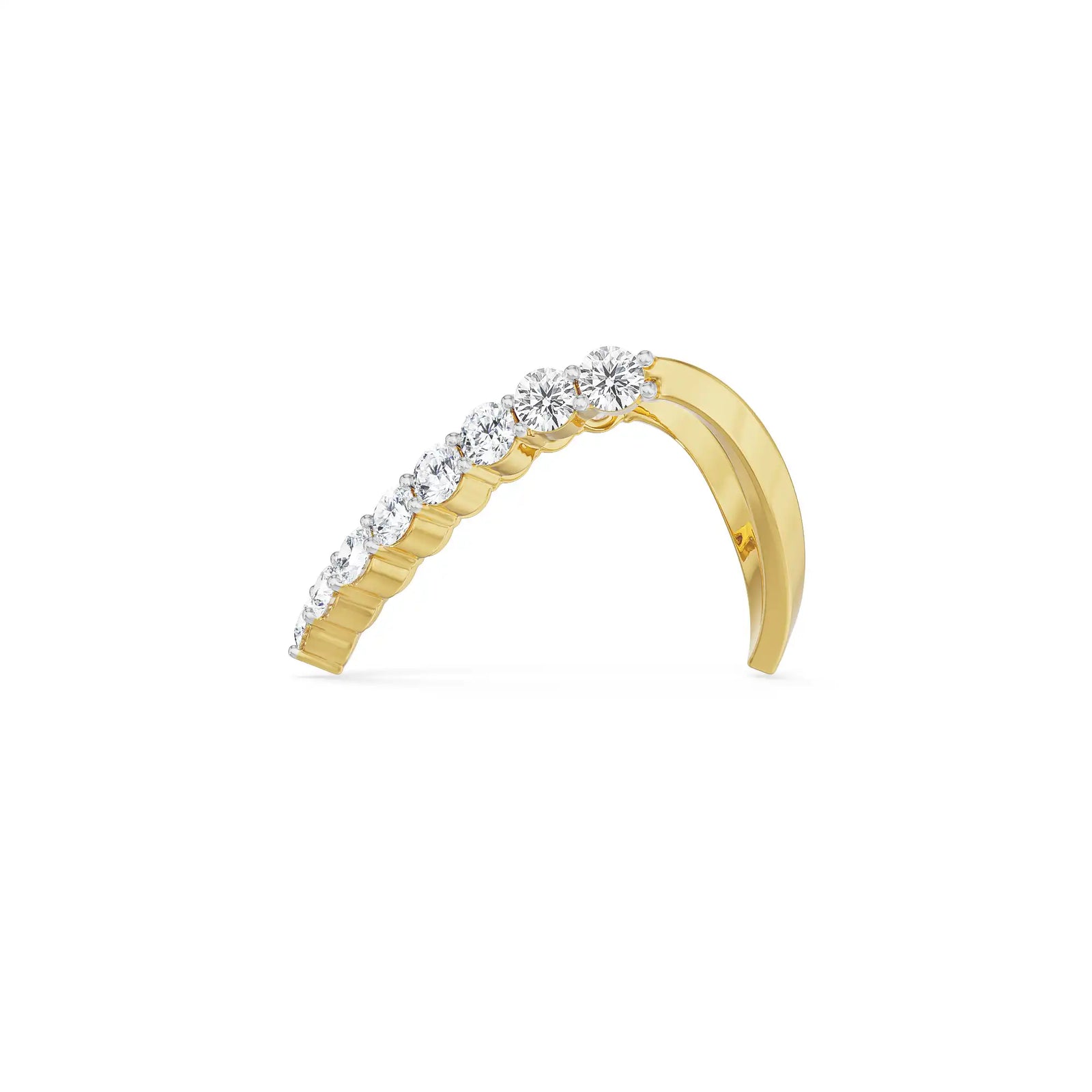 Minimalist V Diamond Band Right view