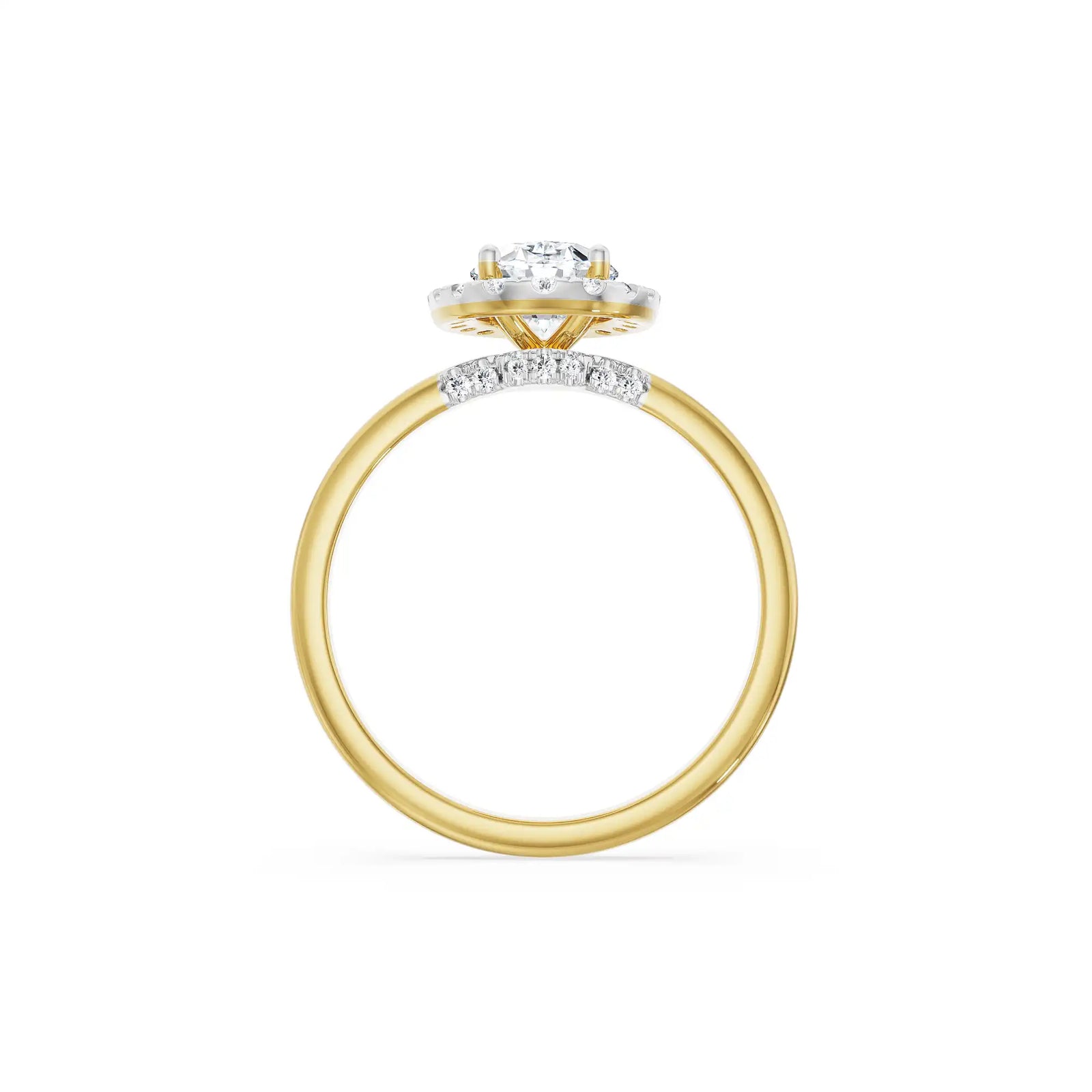 1.2 CT Oval Diamond Ring Right view
